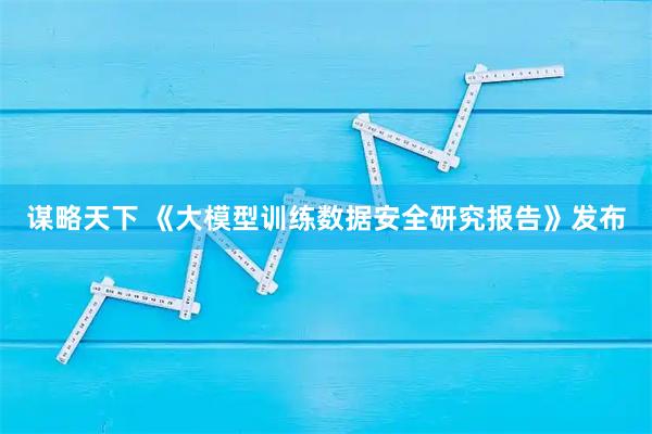 谋略天下 《大模型训练数据安全研究报告》发布