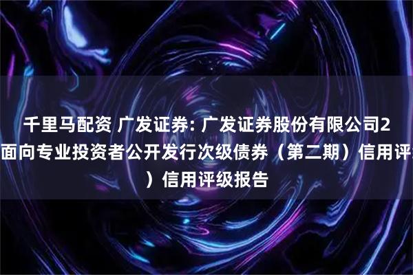 千里马配资 广发证券: 广发证券股份有限公司2025年面向专业投资者公开发行次级债券（第二期）信用评级报告